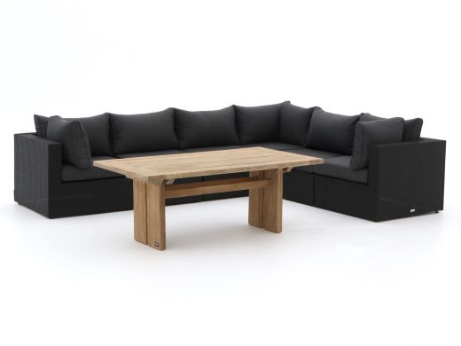 Forza Barolo/ROUGH-L Gartentisch Lounge-Set 7-teilig