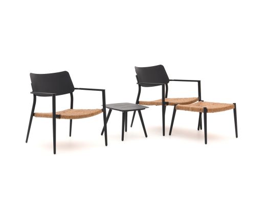 Bellagio Cino Lounge Balkonmöbel-Set 4-teilig Stapelbar