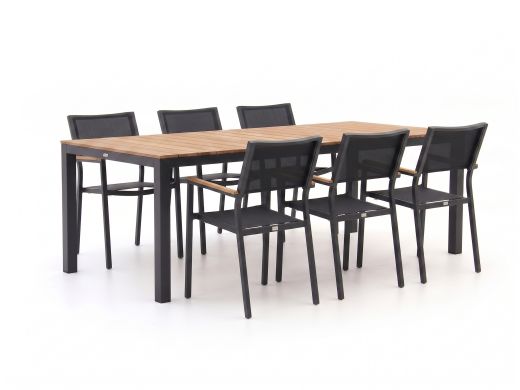 Bellagio Roma/Fidenza 220 cm Gartenmöbel-Set 7-teilig stapelbar