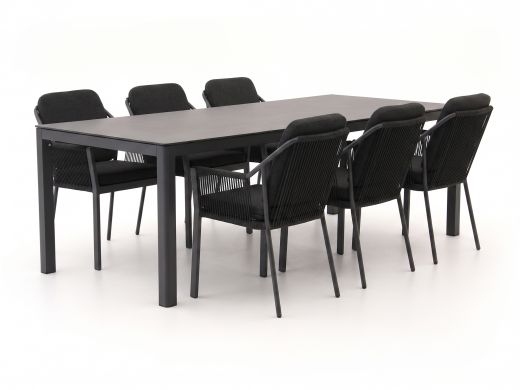 Tierra Outdoor Liv/La Fonte 220cm dining tuinset 7-delig stapelbaar