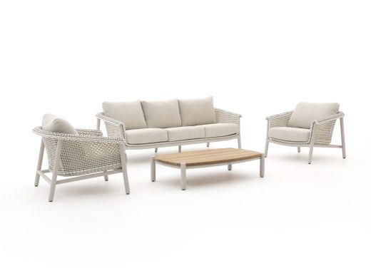 Zavelli Cuore Sessel-Sofa Lounge-Set 4-teilig 5-Sitzer