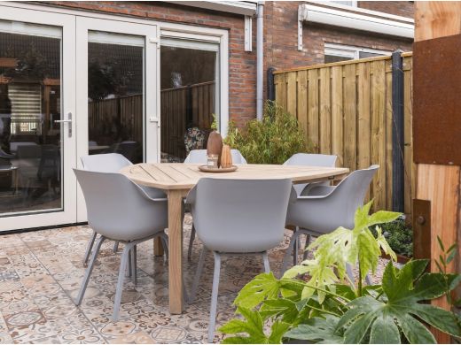 Hartman Sophie Element/Rough-S Triangular 170 cm Gartenmöbel-Set 7-teilig