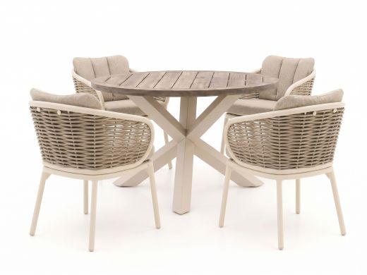 Apple Bee Pine Key/ROUGH-Y ø120cm dining tuinset 5-delig