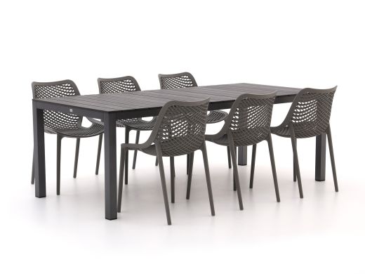 Forza Ripi/Fidenza 220 cm Gartenmöbel-Set 7-teilig stapelbar