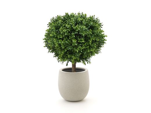 Designplants/Luca Lifestyle Buchsbaum Kugel Kunstpflanze (h:50 cm) mit Grigio Balloon Blumentopf