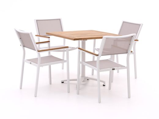 Bellagio Roma/Canzo 80 cm Gartenmöbel-Set 5-teilig stapelbar