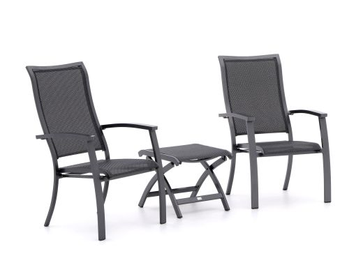 Bellagio Lugo/Pronto Balkonmöbel-Set 3-teilig stapelbar