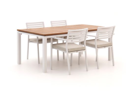 Bellagio Rumo/Linosa 180 cm Gartenmöbel-Set 5-teilig Stapelbar