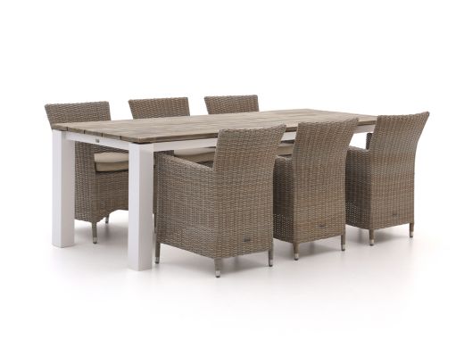 R&S Design Centallo/Sestino 220 cm Gartenmöbel-Set 7-teilig stapelbar