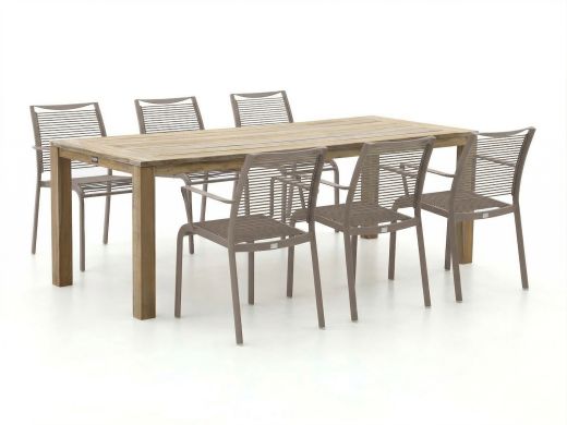 Apple Bee Hawaii/ROUGH-S 220 cm Gartenmöbel-Set 7-teilig stapelbar