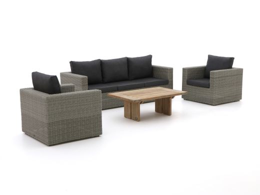 Intenso Carpino/ROUGH-L Sessel-Sofa Lounge-Set 4-teilig