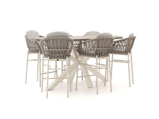 Bellagio Cupello/ROUGH-Y Ellips 240 cm Gartenbar-Set 7-teilig stapelbar