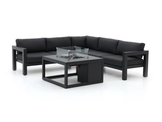 Bellagio Campazzo/Cosi 100 cm Ecklounge-Set mit Feuertisch 4-teilig