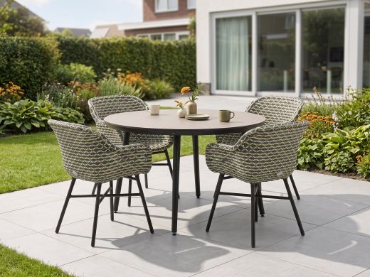Hartman Delphine/Sophie Studio ø 128 cm Gartenmöbel-Set 5-teilig