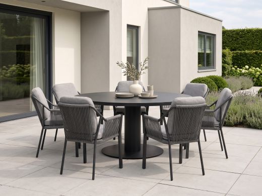 Tierra Outdoor Liv/La Fonte ø 150 cm Gartenmöbel-Set 7-teilig