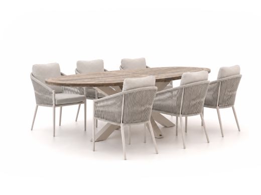 Bellagio Mineo/ROUGH-Y Ellips 240cm dining tuinset 7-delig