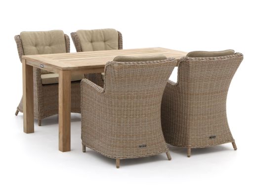 Intenso Milano/ROUGH-S 160 cm Gartenmöbel-Set 5-teilig