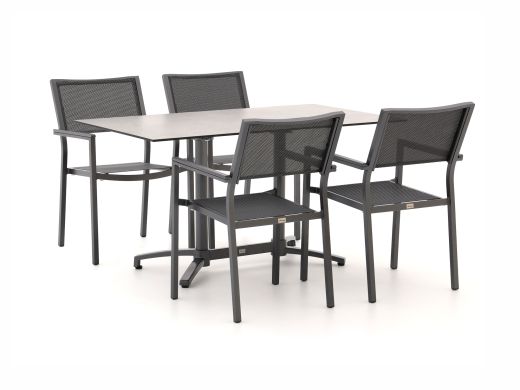 Bellagio Roma/Canzo 80 cm Gartenmöbel-Set 5-teilig stapelbar