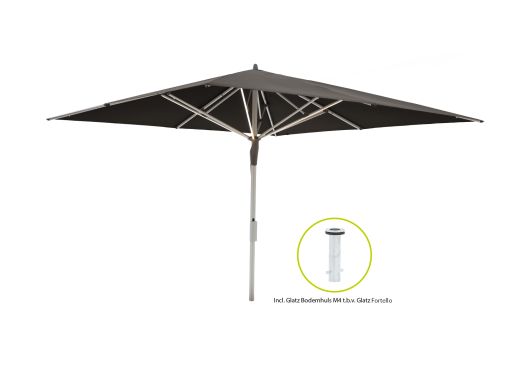 Glatz Fortello LED Sonnenschirm 400x400 cm