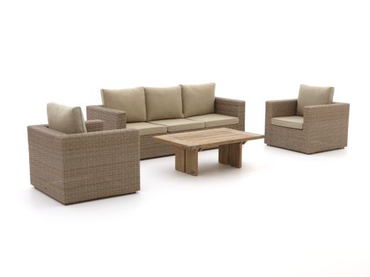 Intenso Carpino/ROUGH-L Sessel-Sofa Lounge-Set 4-teilig