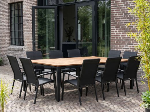 Bellagio Avio/Linosa 240x160 cm Gartenmöbel-Set 11-teilig stapelbar