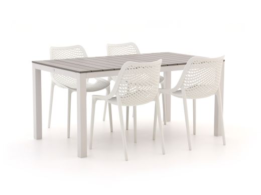 Forza Ripi/Fidenza 160 cm Gartenmöbel-Set 5-Teilig Stapelbar