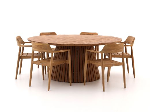 Bellagio Balba/Santa Severina ø 180 cm Gartenmöbel-Set 7-Teilig Stapelbar