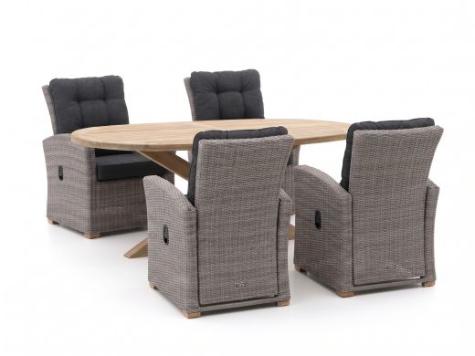 Intenso Mazzano/ROUGH-Y Ellips 200cm dining tuinset 5-delig verstelbaar
