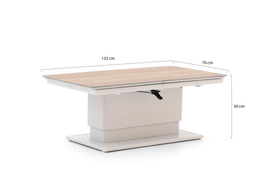 Bellagio Alimini Garten Lounge Esstisch 132/182x70x51/67,5 cm verstellbar ausziehbar