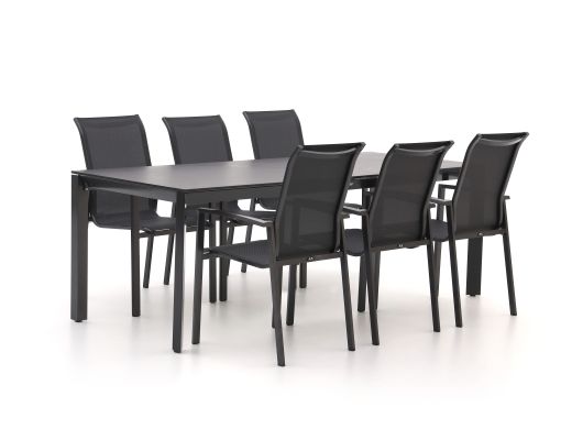 R&S Design Centallo/Sestino 220 cm Gartenmöbel-Set 7-teilig stapelbar
