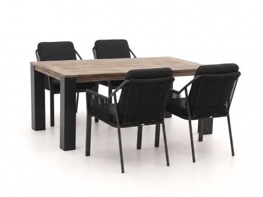 Tierra Outdoor Liv/ROUGH-X 180cm dining tuinset 5-delig stapelbaar