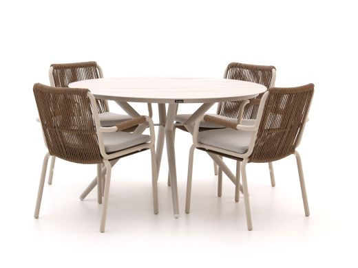 Bellagio Caronia/Sora ø 127 cm Gartenmöbel-Set 5-Teilig Stapelbar