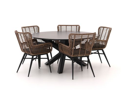 Intenso Asti/Ferrone Ø 150 cm Gartenmöbel-Set 6-teilig