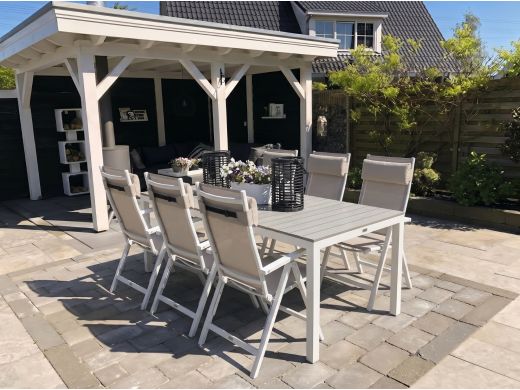 Bellagio Avenza/Fidenza 220 cm Gartenmöbel-Set 7-teilig verstellbar