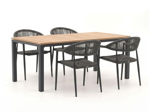 Manifesto Belpasso/Linosa 180 cm Gartenmöbel-Set 5-teilig stapelbar