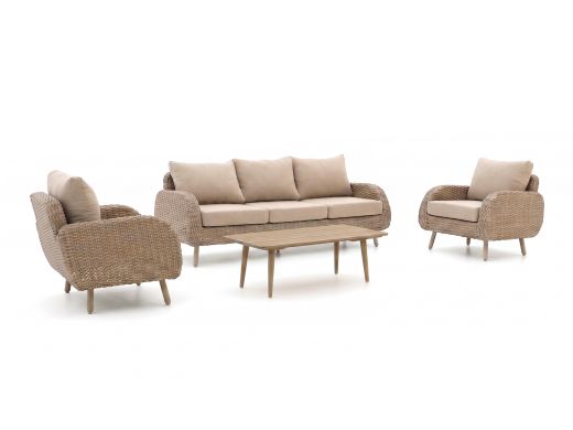 Intenso Suzzara/ROUGH-K Sessel-Sofa Lounge-Set 5-teilig