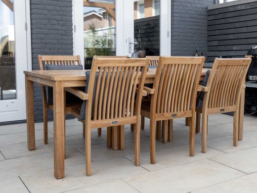 Sunyard Buxton Gartentisch 220x90 cm - Teakholz