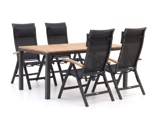 Bellagio Lugo/Linosa 180 cm Gartenmöbel-Set 5-teilig verstellbar