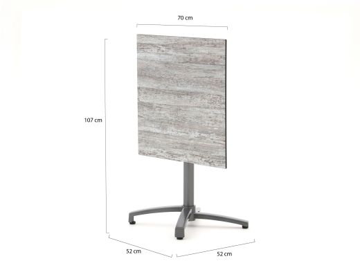 Bellagio Canzo Gartentisch klappbar 70x70x73 cm - Kunststoff