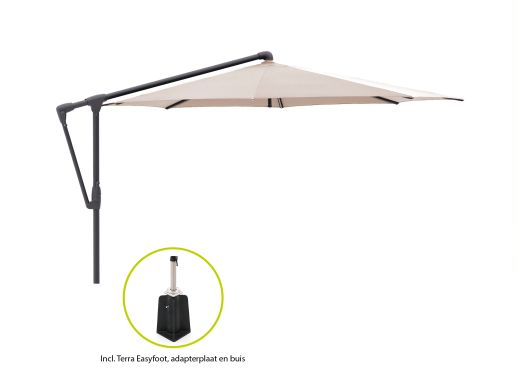 Glatz Sunwing Casa Ampelschirm ø 300 cm - Taupe -Aluminium - (151) (inkl. Terra Easyfoot) (inkl. Schutzhülle)