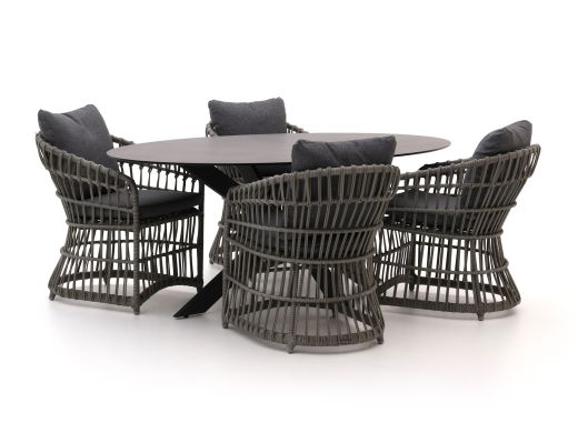 Intenso Cameri/Furato ellips 200 cm Gartenmöbel-Set 5-Teilig