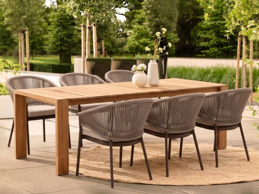 SUNS Erice Gartentisch 240x100x76,5 cm - Teakholz