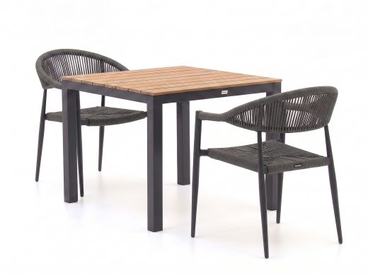 Manifesto Belpasso/Fidenza 90 cm Gartenmöbel-Set 3-teilig stapelbar