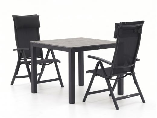 Bellagio Lugo/Fidenza 90 cm Gartenmöbel-Set 3-teilig verstellbar