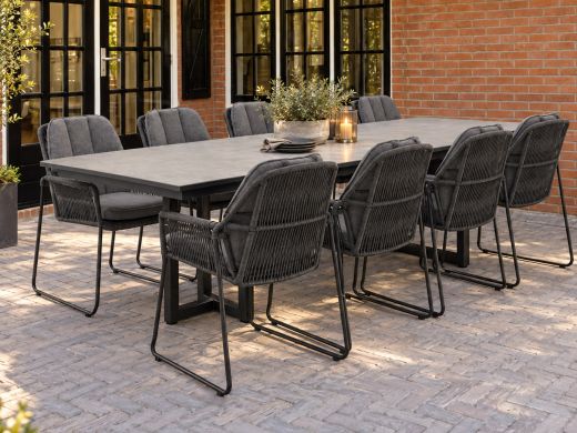 Tierra Outdoor Rivera/Naro 280 cm Gartenmöbel-Set 9-teilig