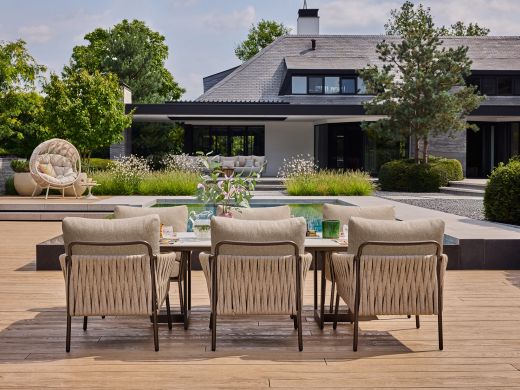 SUNS Fiave Low Dining Gartenstuhl - Taupe - Beige - Braun - Rope (Seil)