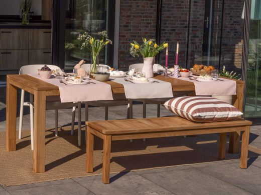 Madison Dekokissen 60x60 cm - Stripes Red Natural Outdoor Finishing