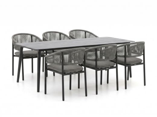 Bellagio Panaro/Sora 220 cm Gartenmöbel-Set 7-teilig stapelbar