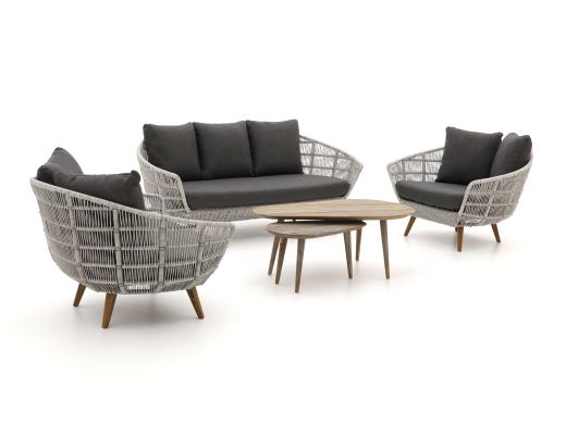 Intenso Stila/ROUGH-K Sessel-Sofa Lounge-Set 5-teilig