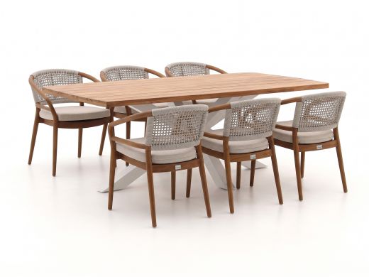 Bellagio Brasimone/Induno Deens Ovaal 240cm dining tuinset 7-delig stapelbaar